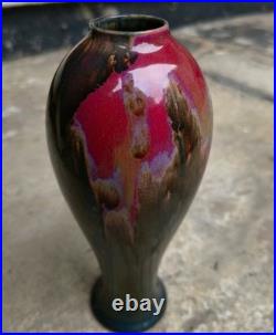 Rare Art Crafts Royal Doulton Flambe Vase 1910 Bone China England Antique