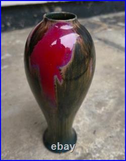 Rare Art Crafts Royal Doulton Flambe Vase 1910 Bone China England Antique