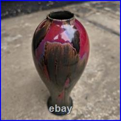 Rare Art Crafts Royal Doulton Flambe Vase 1910 Bone China England Antique
