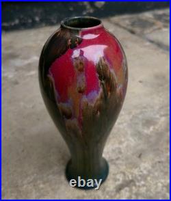 Rare Art Crafts Royal Doulton Flambe Vase 1910 Bone China England Antique