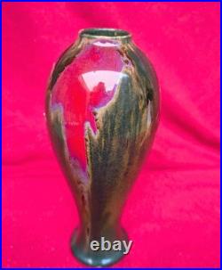 Rare Art Crafts Royal Doulton Flambe Vase 1910 Bone China England Antique