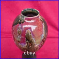 Rare Art Crafts Royal Doulton Flambe Vase 1910 Bone China England Antique