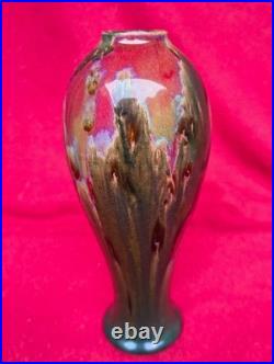 Rare Art Crafts Royal Doulton Flambe Vase 1910 Bone China England Antique