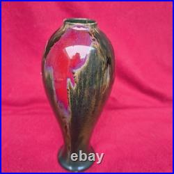 Rare Art Crafts Royal Doulton Flambe Vase 1910 Bone China England Antique