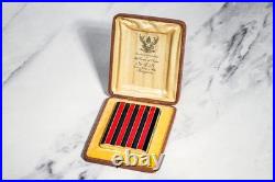 Rare Art Deco Antique Asian Siam Silver Black Red Enamel Cigarette Case