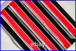 Rare Art Deco Antique Asian Siam Silver Black Red Enamel Cigarette Case