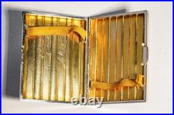 Rare Art Deco Antique Asian Siam Silver Black Red Enamel Cigarette Case