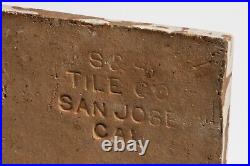 Rare Arts & Crafts Carved Tile S&S San Jose Albert Solon California 1920's