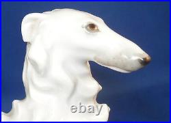 Rare Augarten Porcelain Original Period Dog Borzoi Figurine Porzellan Hund Wien