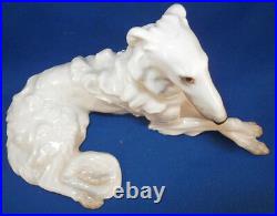 Rare Augarten Porcelain Original Period Dog Borzoi Figurine Porzellan Hund Wien