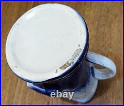 Rare Blue Toby Jug English Staffordshire Pearlware Antique Early 19th Century