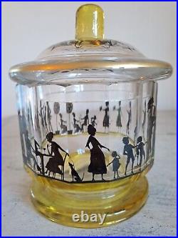 Rare Bohemian Glass Jar By Adolf Beckert, Art Deco Glass, Vintage Antique Glass Rare Bohemian Glass Jar By Adolf Beckert, Art Deco Glass, Vintage Antique Glass