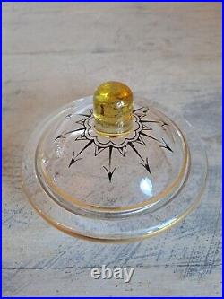Rare Bohemian Glass Jar By Adolf Beckert, Art Deco Glass, Vintage Antique Glass Rare Bohemian Glass Jar By Adolf Beckert, Art Deco Glass, Vintage Antique Glass