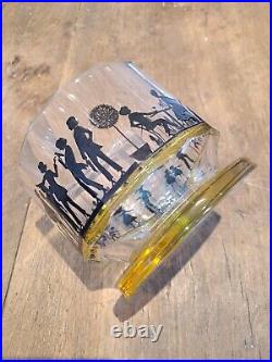 Rare Bohemian Glass Jar By Adolf Beckert, Art Deco Glass, Vintage Antique Glass Rare Bohemian Glass Jar By Adolf Beckert, Art Deco Glass, Vintage Antique Glass