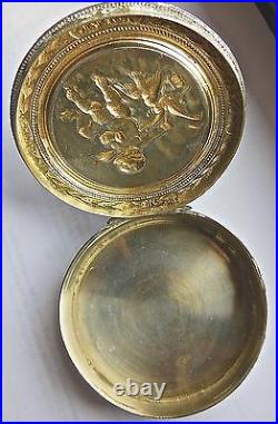 Rare Box Sterling Silver, Decor Putti, End 18th Th Early XIX ° Th Century