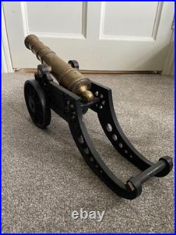 Rare Brass And Cast Iron Late 19th Early 20th Century Signal Cannon