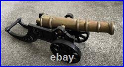 Rare Brass And Cast Iron Late 19th Early 20th Century Signal Cannon