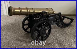Rare Brass And Cast Iron Late 19th Early 20th Century Signal Cannon
