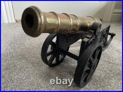 Rare Brass And Cast Iron Late 19th Early 20th Century Signal Cannon