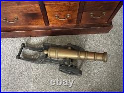 Rare Brass And Cast Iron Late 19th Early 20th Century Signal Cannon