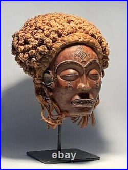 Rare CHOKWE mwana pwo mask Angola early 20th century ethnographic tribal art
