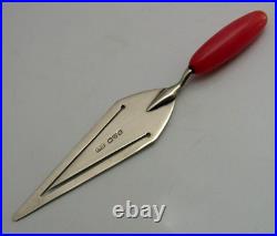 Rare Charles Horner Sterling Silver Green Early Celluloid Bookmark Chester 1924