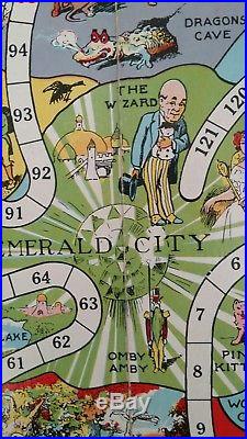 Rare Colorful Antique 1921 Wonderful Game Of Oz Game Board Early Wizard Of Oz