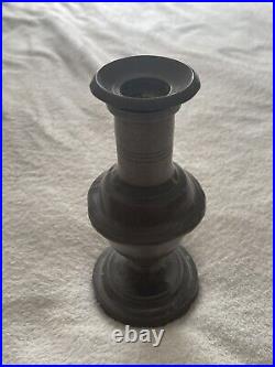Rare EARLY ANTIQUE PEWTER CANDLESTICK 18TH CENTURY-GEORGIAN
