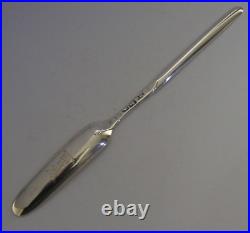 Rare Early 1766 Sterling Silver Nicholl Family Crested Marrow Scoop Antique