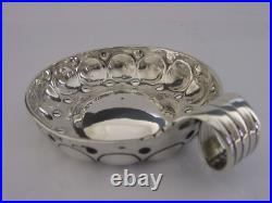 Rare Early 1768 French Antique Solid Sterling Silver Wine Taster Barware