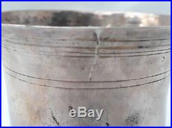 Rare Early 17/18th Century Continental French Silver Beaker Cup