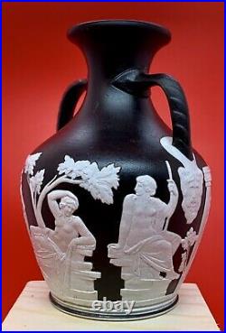 Rare Early 1800s Antique Basalt WEDGWOOD Portland Vase 5
