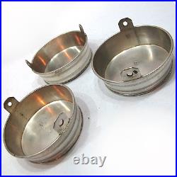 Rare Early 1818 Antique 3 Russian 84 Silver Bowls Charkas Moscow