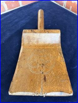 Rare Early 18thC Norwegian Treen Folk Art Washing Bat Banketre- Dated 1710
