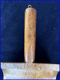 Rare Early 18thC Norwegian Treen Folk Art Washing Bat Banketre- Dated 1710