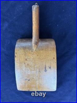 Rare Early 18thC Norwegian Treen Folk Art Washing Bat Banketre- Dated 1710