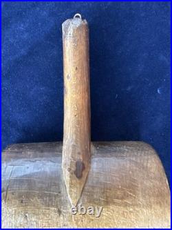 Rare Early 18thC Norwegian Treen Folk Art Washing Bat Banketre- Dated 1710
