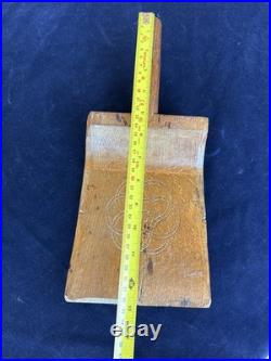 Rare Early 18thC Norwegian Treen Folk Art Washing Bat Banketre- Dated 1710