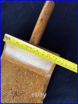 Rare Early 18thC Norwegian Treen Folk Art Washing Bat Banketre- Dated 1710