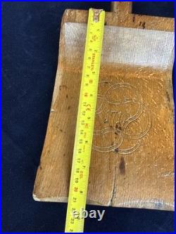 Rare Early 18thC Norwegian Treen Folk Art Washing Bat Banketre- Dated 1710