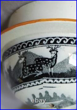 Rare Early 18th C. Leeds Transfer Coffee Pot