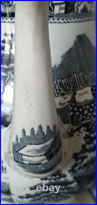 Rare Early 18th C. Leeds Transfer Coffee Pot