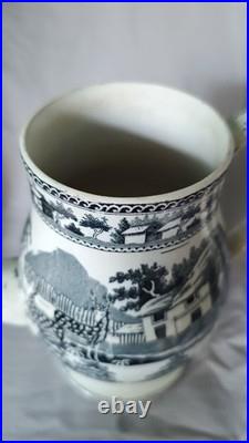 Rare Early 18th C. Leeds Transfer Coffee Pot