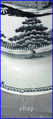 Rare Early 18th C. Leeds Transfer Coffee Pot