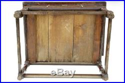 Rare Early 18th Century Antique 2 Drawer Oak Side Table