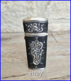 Rare Early 18th Century French Silver & Shagreen Necessaire Etui Case