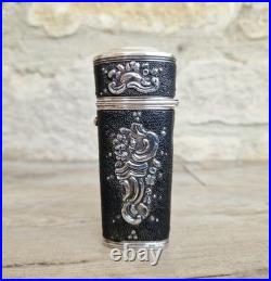 Rare Early 18th Century French Silver & Shagreen Necessaire Etui Case