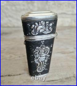 Rare Early 18th Century French Silver & Shagreen Necessaire Etui Case