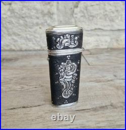 Rare Early 18th Century French Silver & Shagreen Necessaire Etui Case