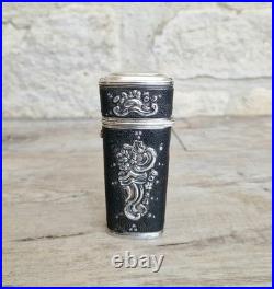 Rare Early 18th Century French Silver & Shagreen Necessaire Etui Case